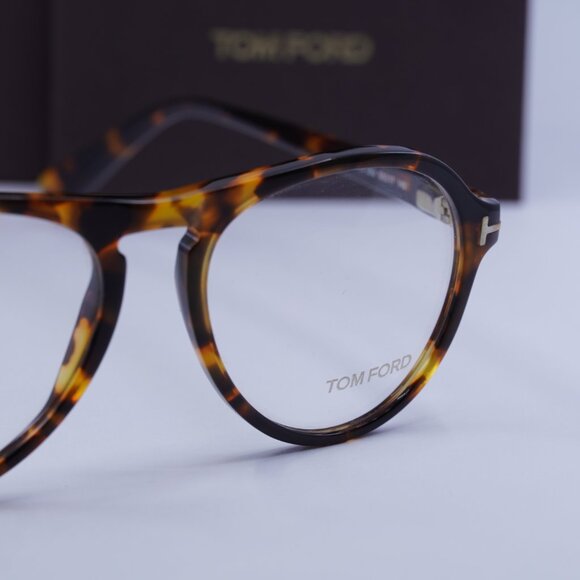 Tom Ford FT5413 052 Aviator Eyeglasses 53mm - Havana - Picture 5 of 8